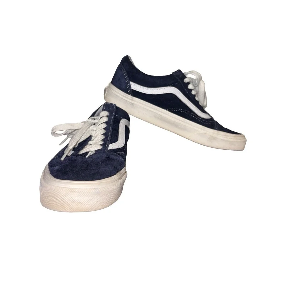 Vans Old Skool Deep Twilight Blue Skate Grunge M7.5/W9 HEIQ Eco Dry Water Repel